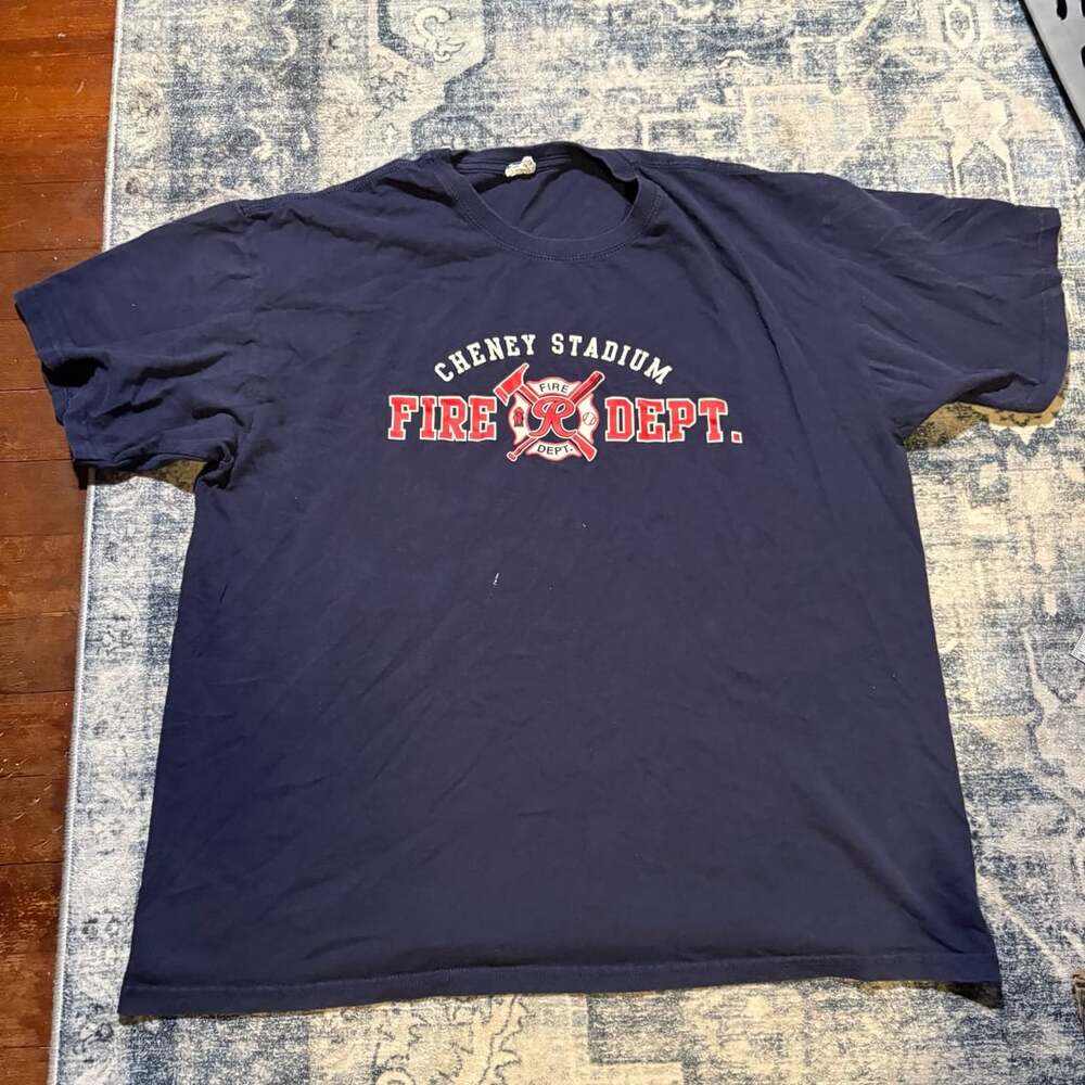 Anvil Cheney Stadium Fire Dept T-Shirt Size XL Navy